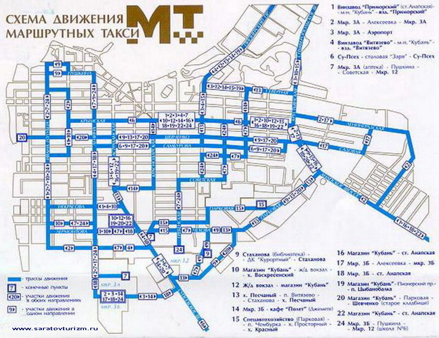 Схема Движения Маршрутных Такси В Анапе